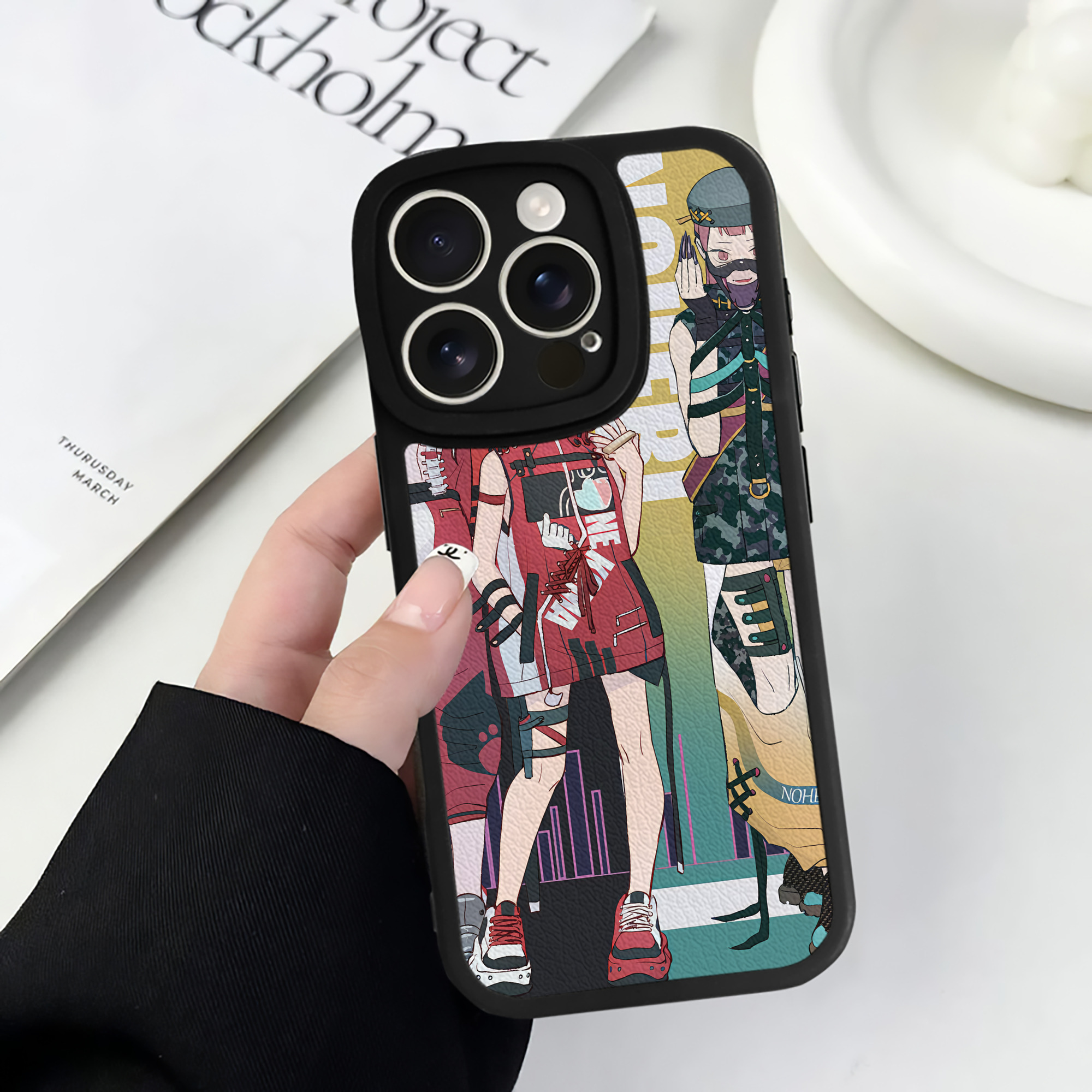（画像用） ハイキュー!! Haikyu!! 【iPhone 16シリーズ対応】シリコンスマホケース（レザー調） 材質：シリコン